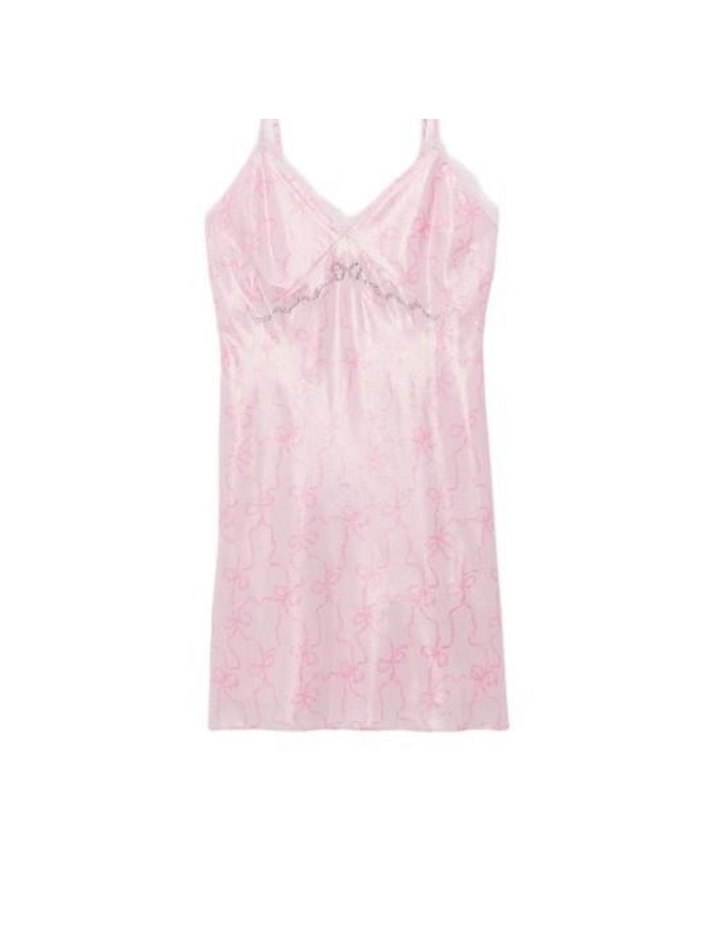 NWT LoveShackFancy Pink Victoria's Secret Satin Mini Dress Small Coquette - Picture 2 of 5
